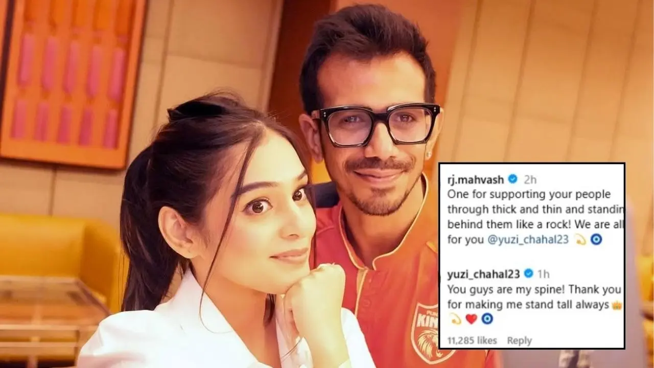 Yuzvendra Chahal Finds Unwavering Support In RJ Mahavash Days After Divorce With Dhanashree Verma: Thank You For Making... Yuzvendra Chahal Finds Support In RJ Mahavash Days After Divorce