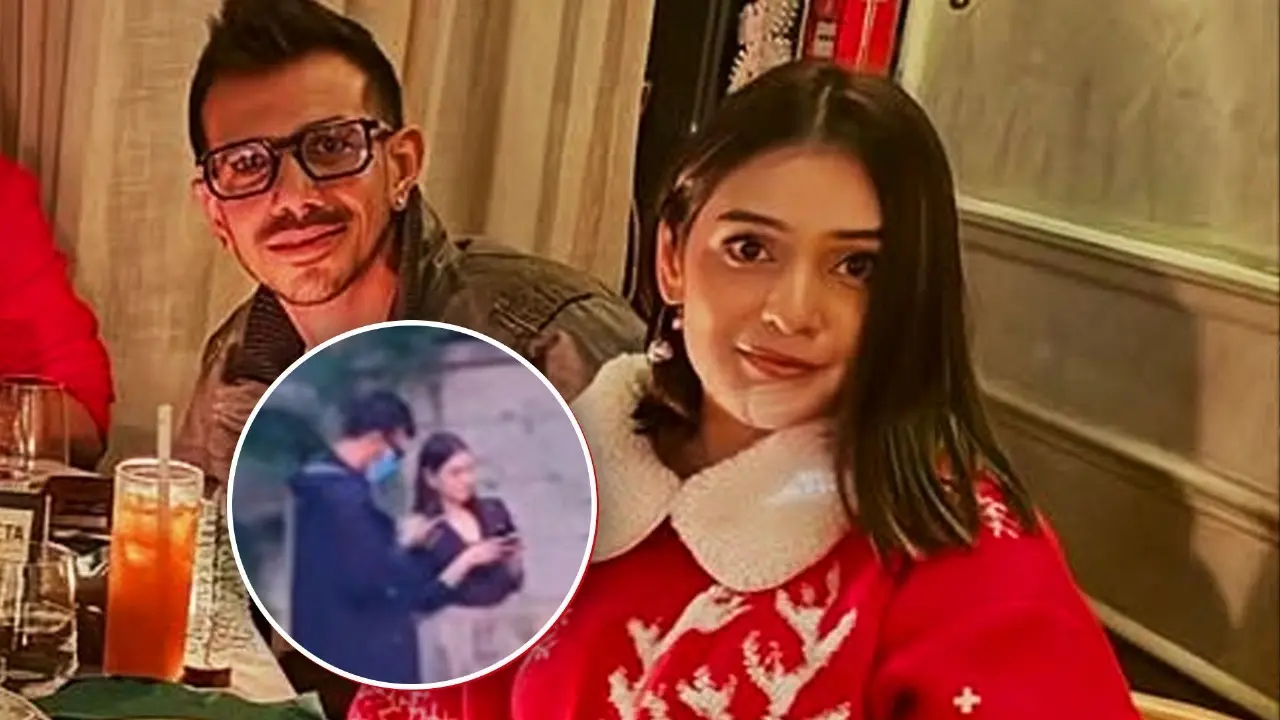 Yuzvendra Chahal with RJ Mahvash in Mumbai.