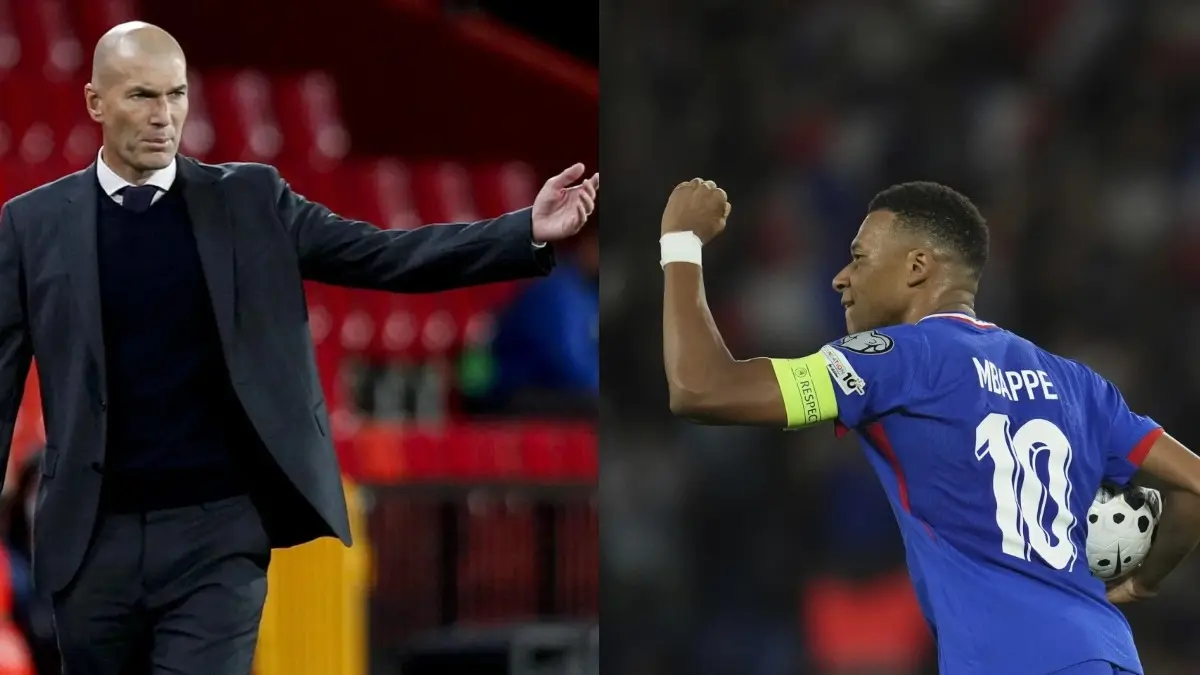 Kylian Mbappe Backs Zinedine Zidane To Replace Didier Deschamps As France Boss: 'Only He Can Do It' Zinedine Zidane and Kylian Mbappe