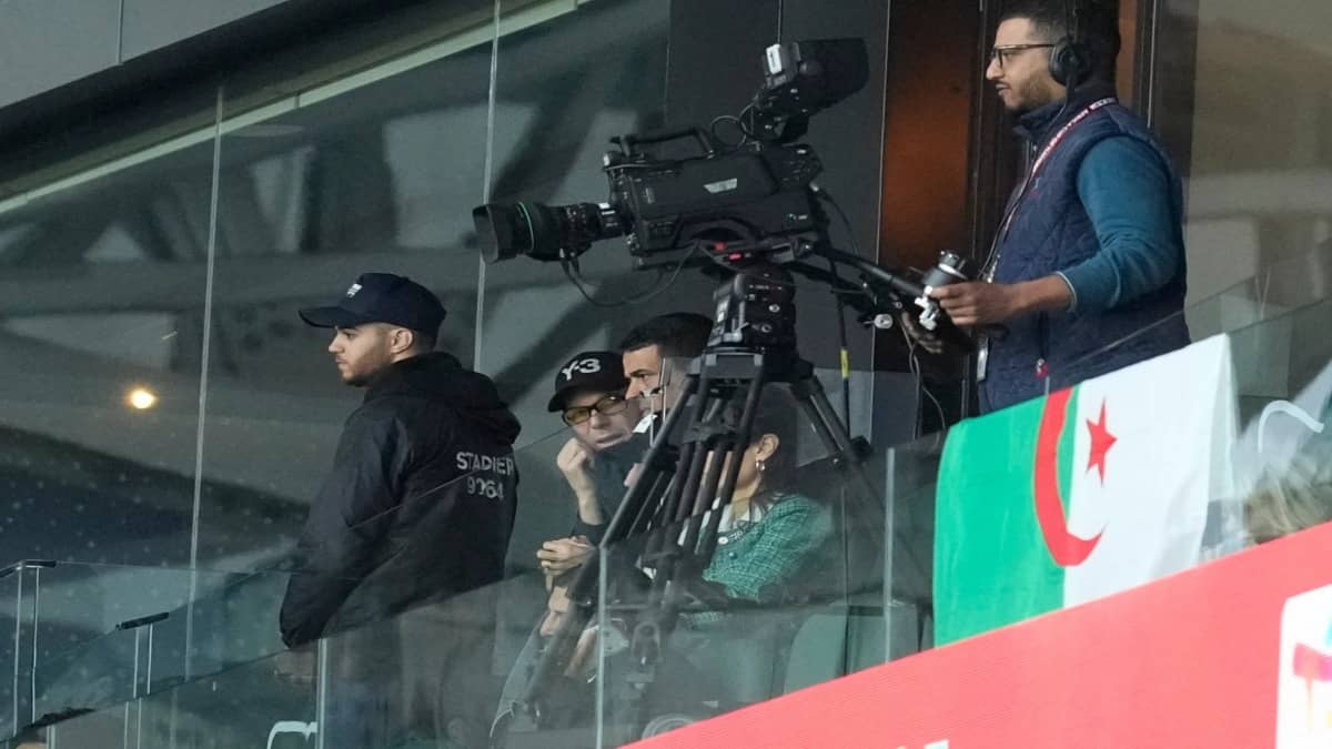 Zinedine Zidane watches Algeria vs Sudan AFCON game