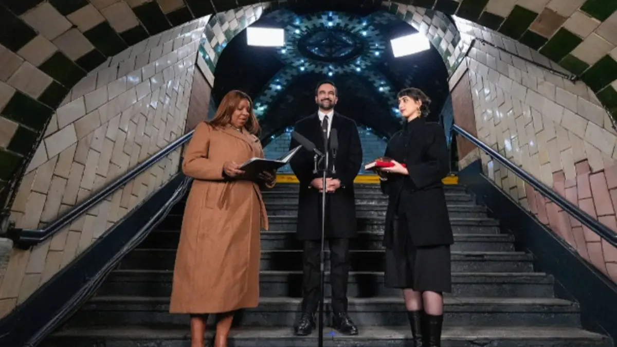 Zohran Mamdani Sworn in as New York City Mayor at Historic Subway Station