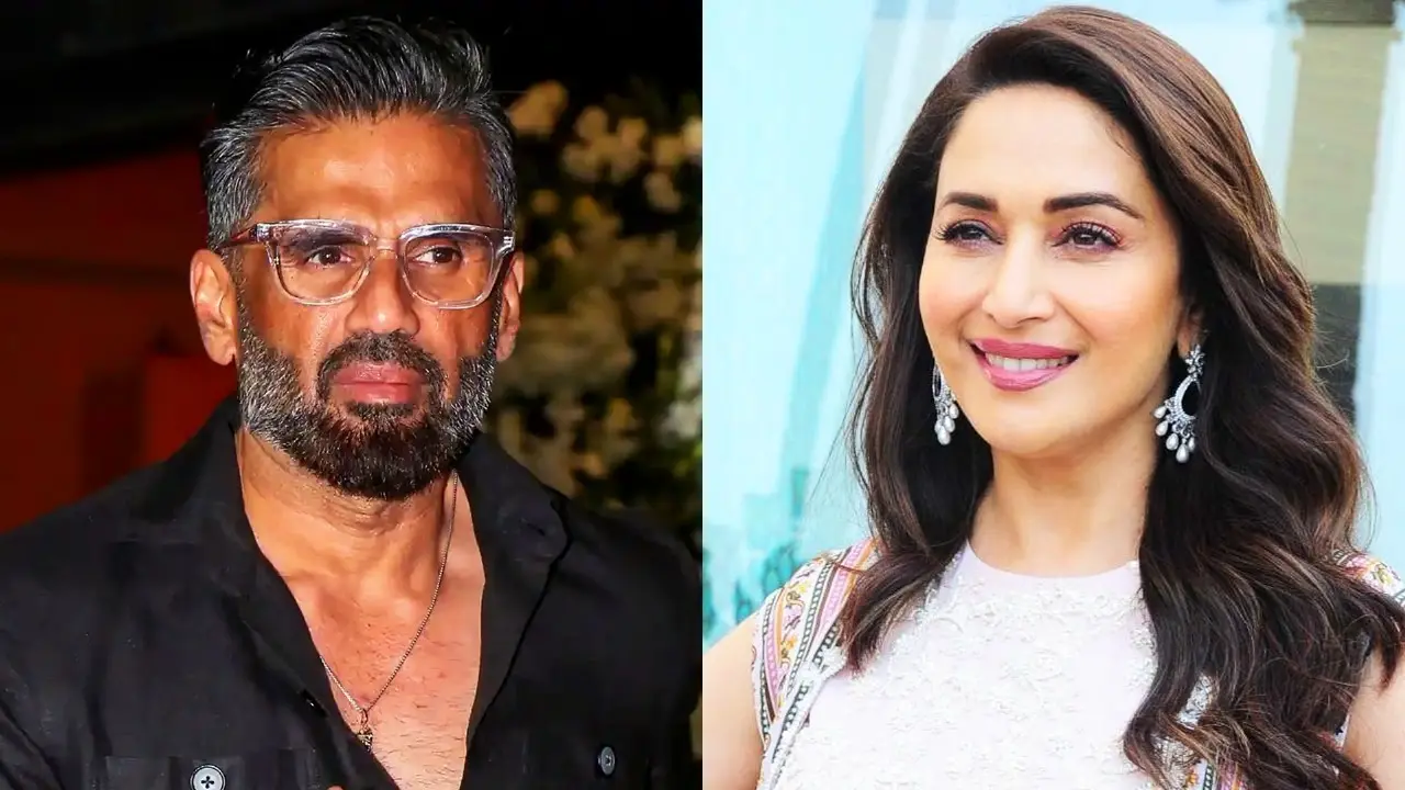 suniel shetty, madhuri dixit