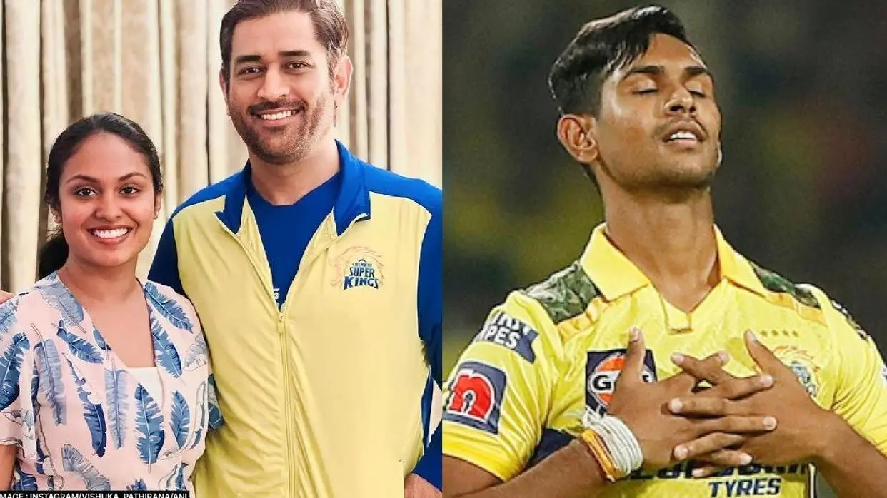 PC: MS Dhoni meets Matheesha Pathirana Family