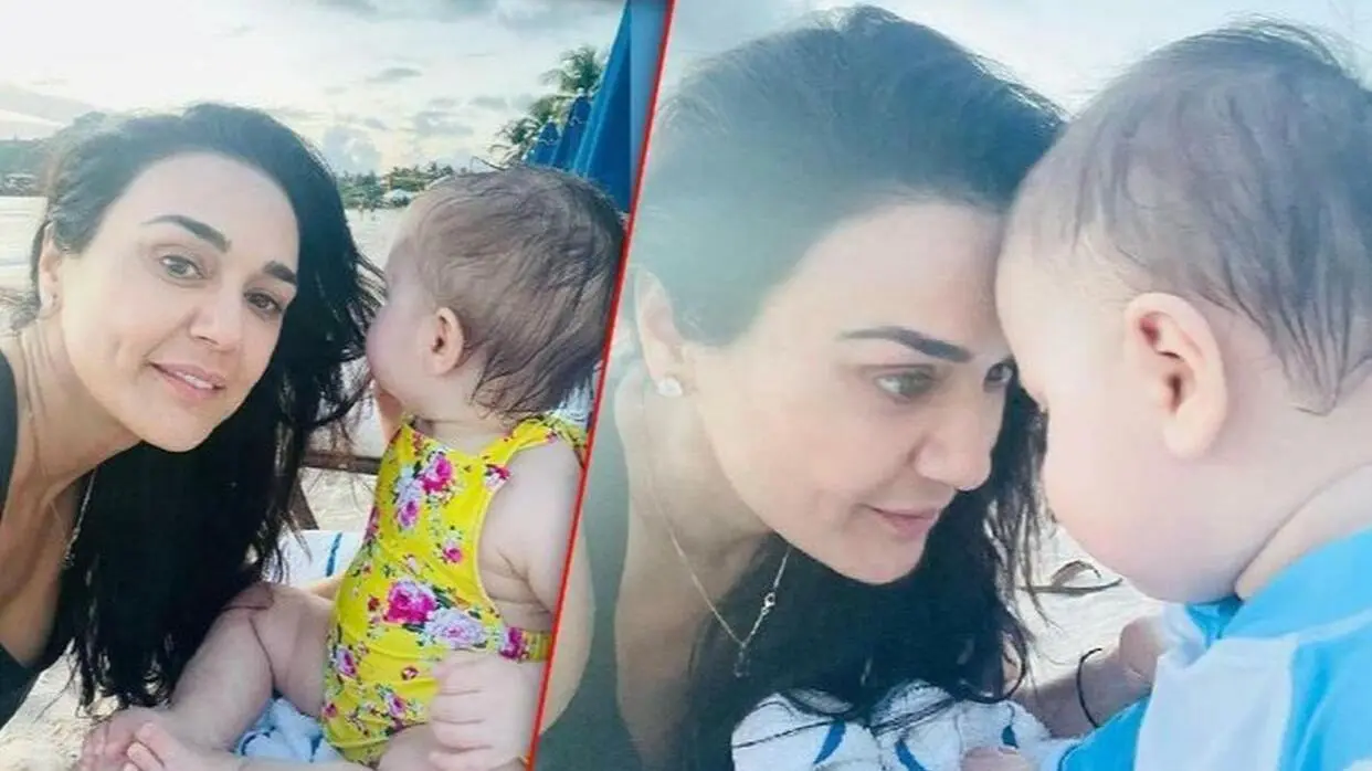 Preity Zinta shares picture of twins post Mundan ceremony