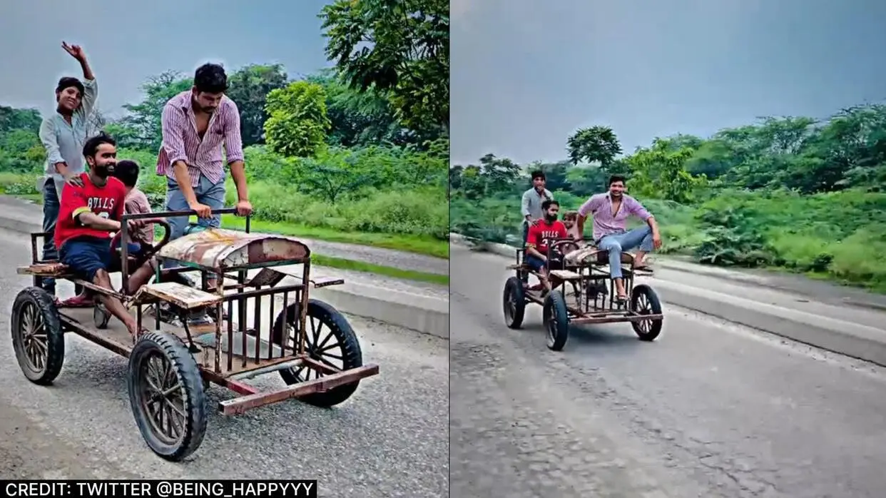 Desi open roof car Viral on Social Media