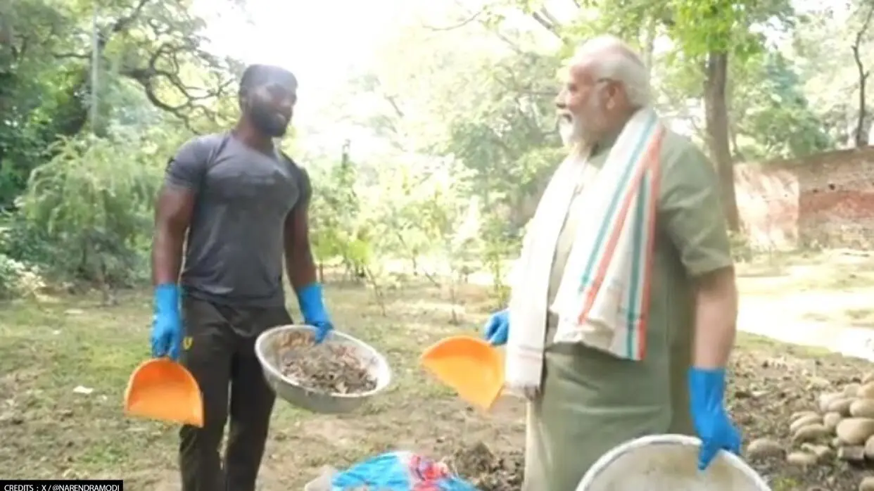 पीएम मोदी के साथ अंकित बैनपुरिया/ PC: @narendramodi