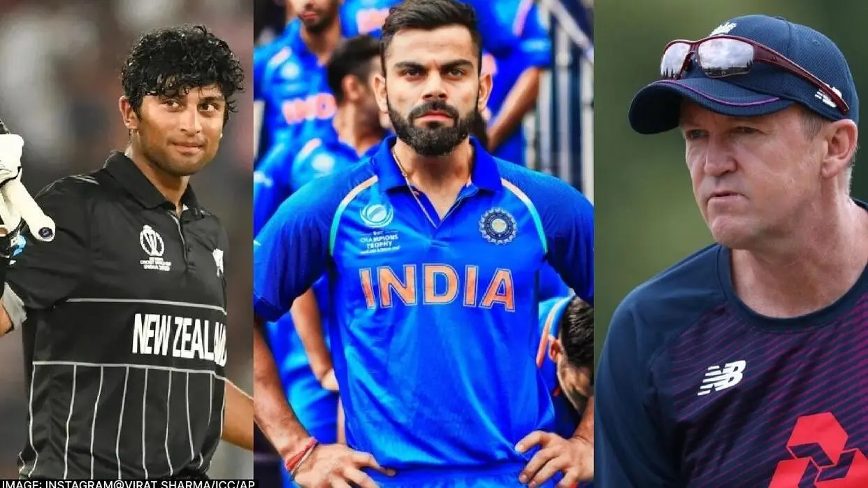 रचिन रवींद्र, विराट कोहली और एंडी फ्लोवर- (PC- INSTAGRAM@Virat Sharma/ICC/AP)