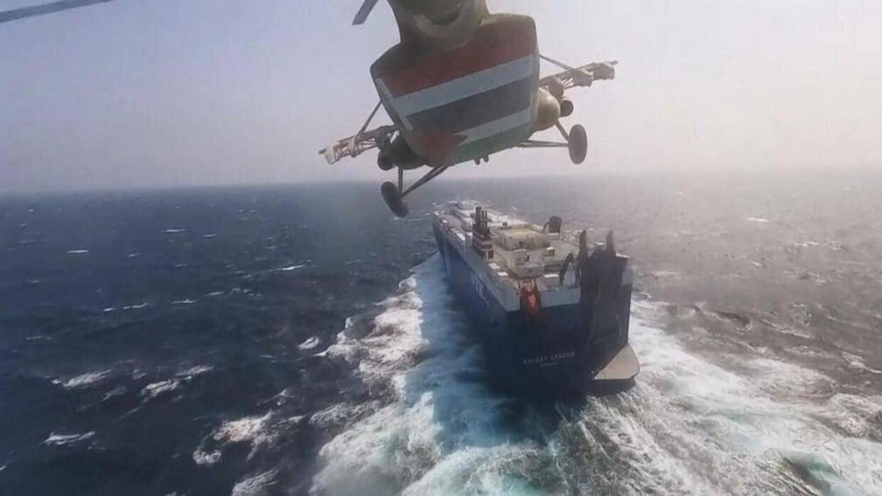 PC: yemen officials/x (cargo ship captured by houthis)