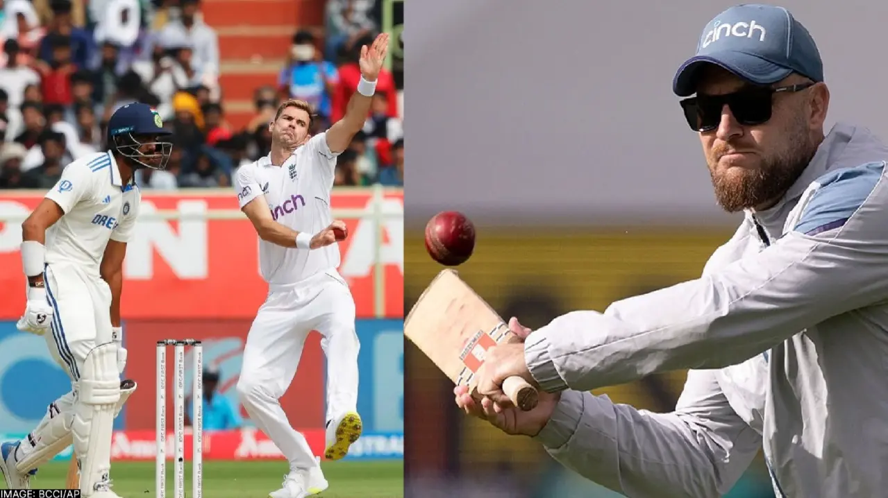 England Fast Bowler James Anderson & England Head Coach Brendon Mccullum
