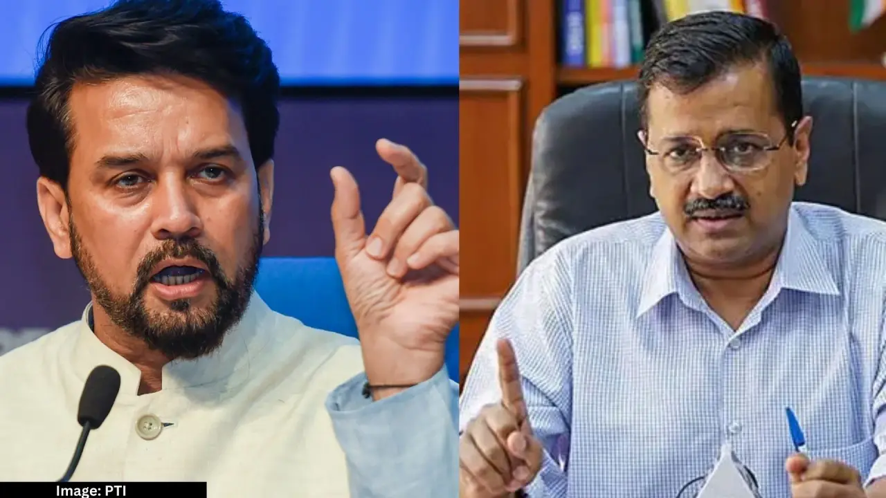 Anurag Thakur And Arvind Kejriwal