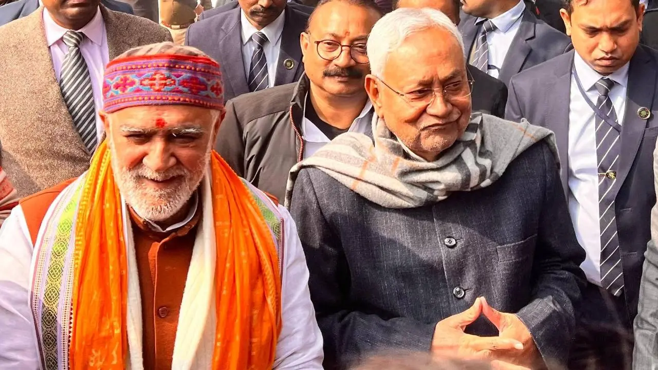 CM Nitish Kumar with Union Minister Ashwini Choubey