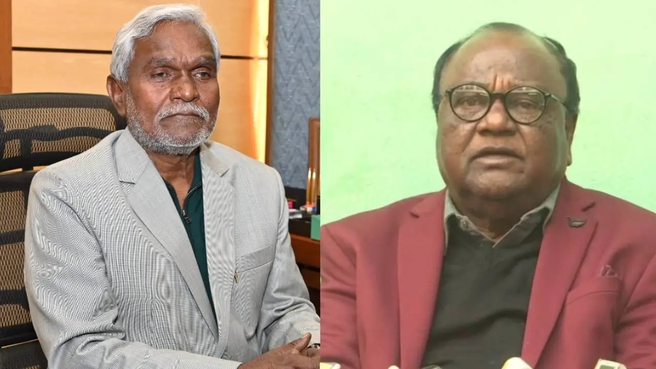 CM Champai Soren and MLA Lobin Hembrom