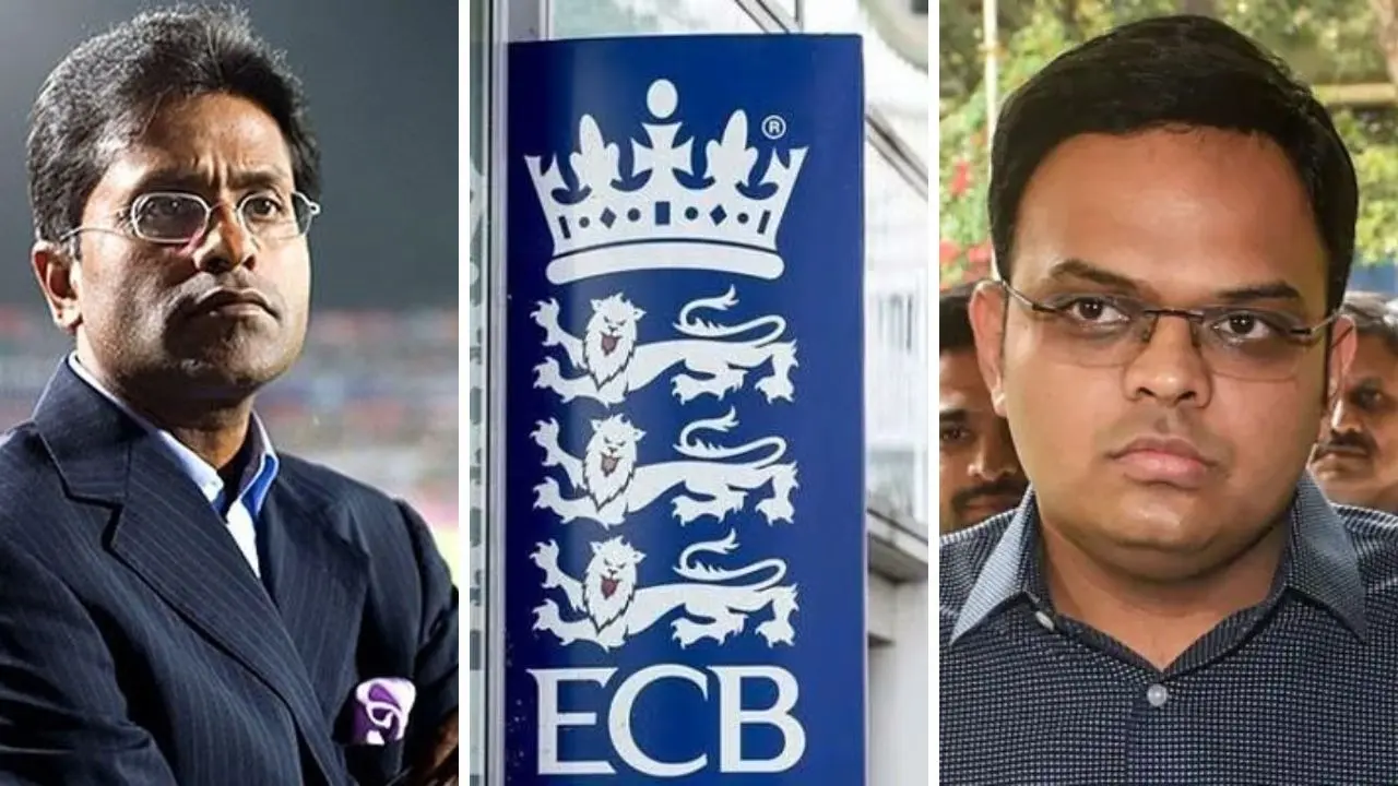 Lalit Modi, ECB Logo & BCCI Secretary Jay Shah