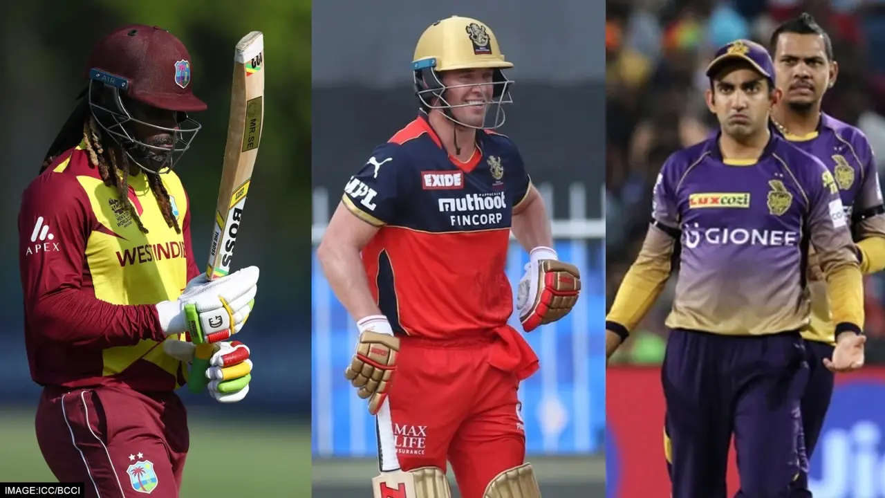 Chris Gayle, AB De Villiers & Gautam Gambhir