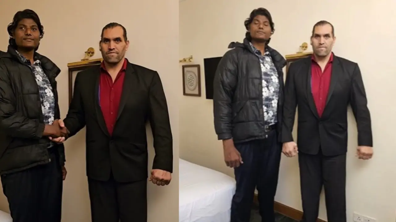 The Great Khali With Taller Man