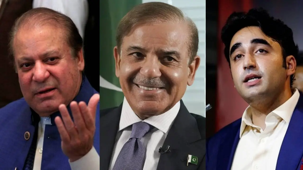 Nawaz Sharif, Shahbaz Sharif and Bilawal Bhutto