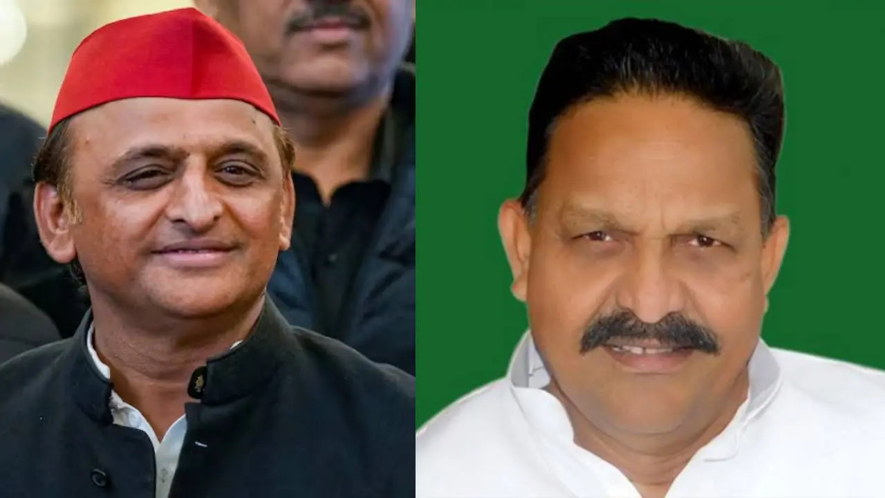 akhilesh yadav and afzal ansari