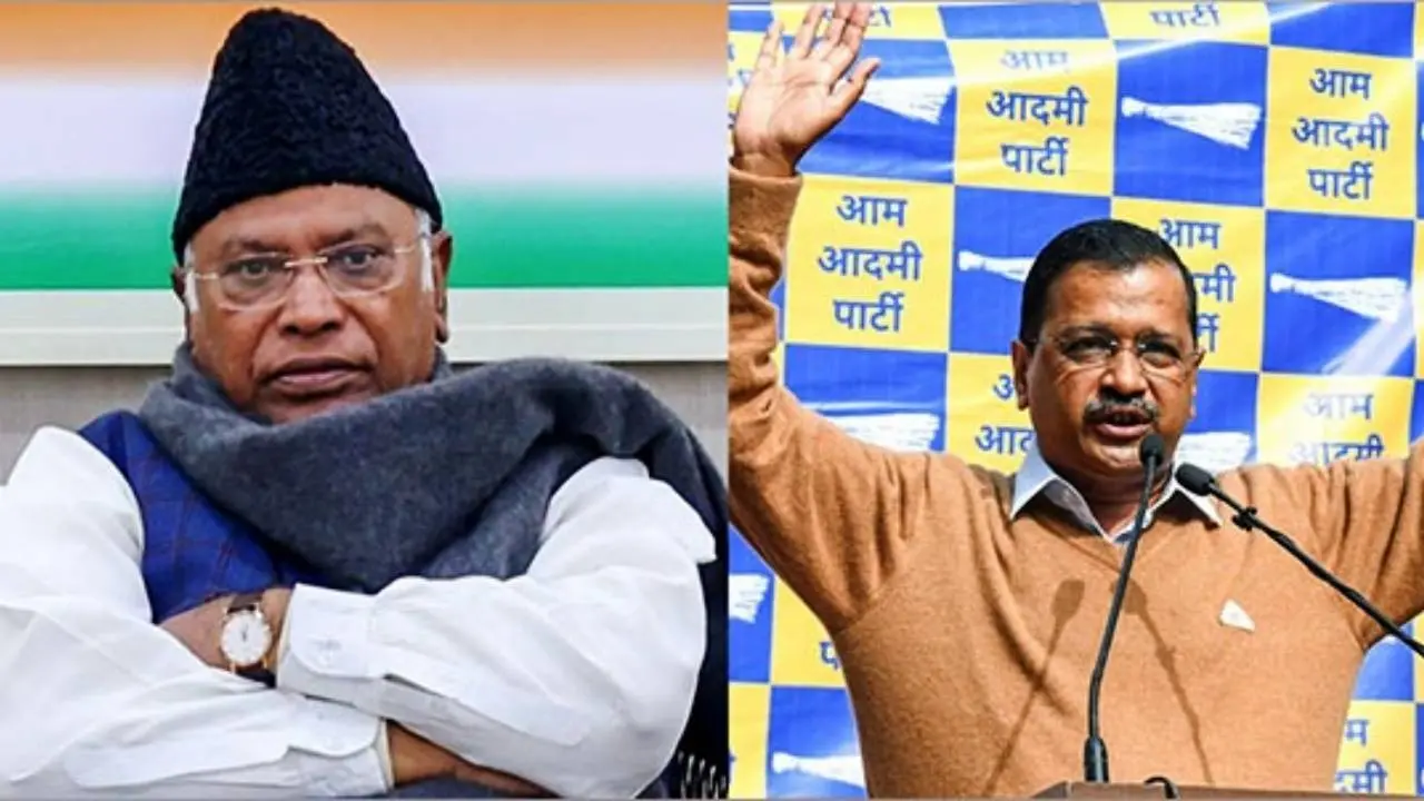 Mallikarjun Kharge and Arvind Kejriwal
