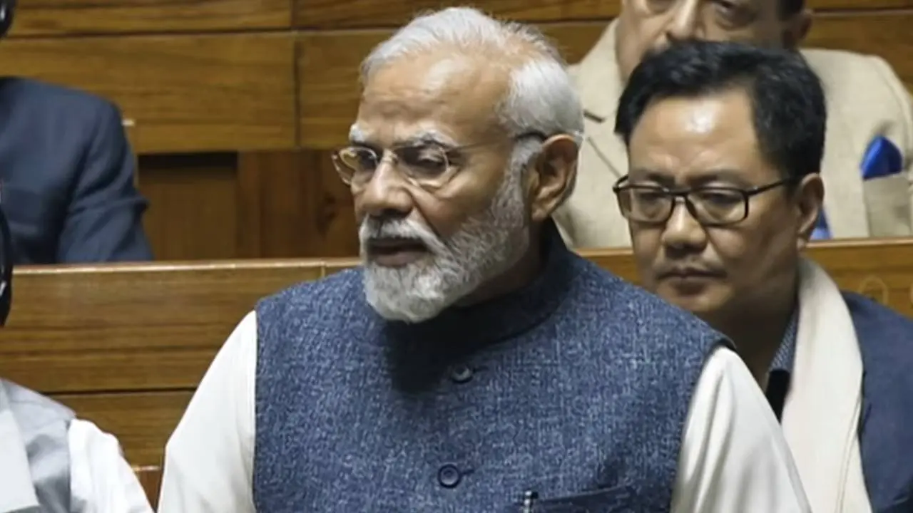 PM Narendra Modi in Lok Sabha