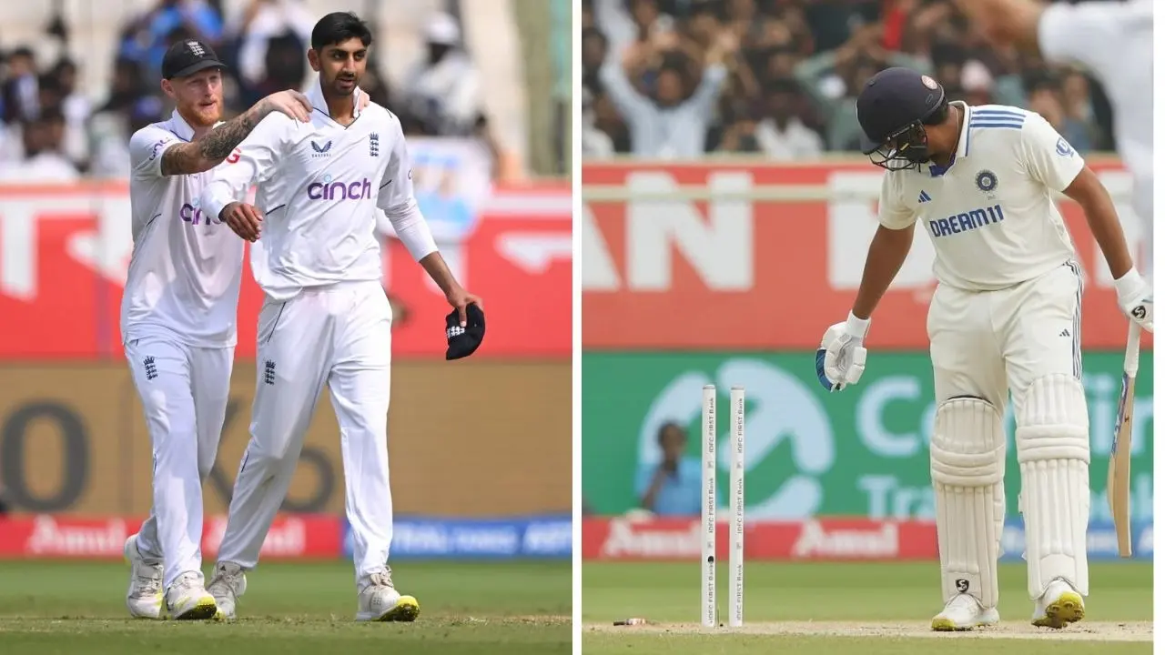 रोहित का विकेट लेने वाला इंग्लिश गेंदबाज तीसरे टेस्ट से बाहर, यहां देखें इंग्लैंड की प्लेइंग-11 England Spinner Shoaib Bashir & Rohit Sharma