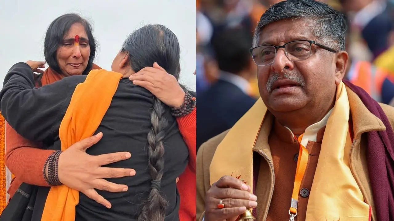 रामलला को देख खूब रोए भक्त, साध्वी ऋतंभरा, रविशंकर प्रसाद भी नहीं रोक पाए अपने आंसू Ayodhya Pran Pratishtha ceremony