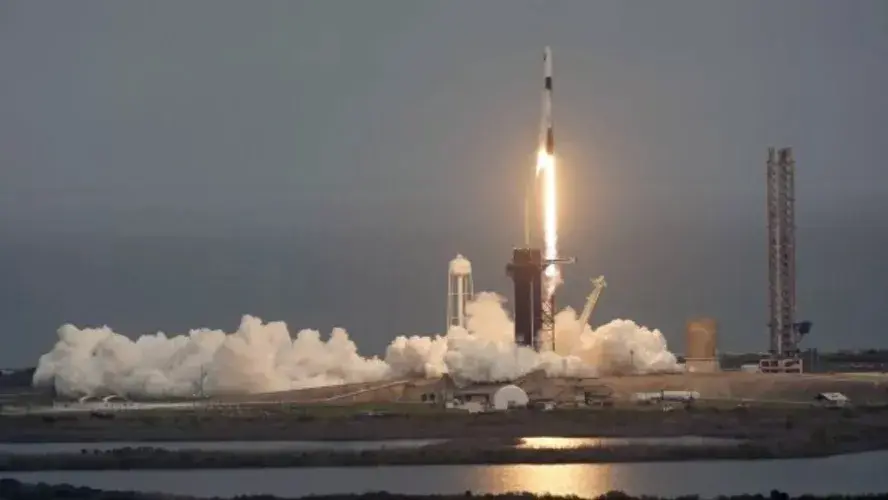 Astronauts chartered plane launched