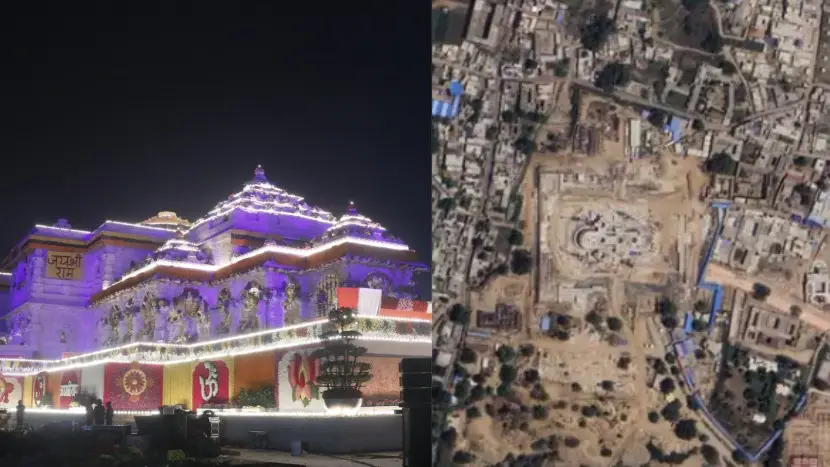ram mandir isro satellite image