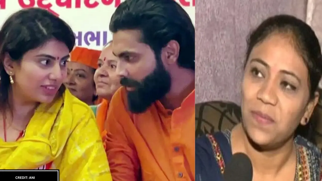 Rivaba Jadeja, Ravindra Jadeja and Naina Jadeja