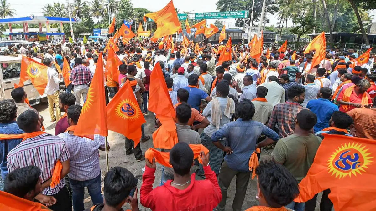 VHP Says Acquittal of Nanded Blast Accused 'Tight Slap' on Congress VHP protest against accused teacher