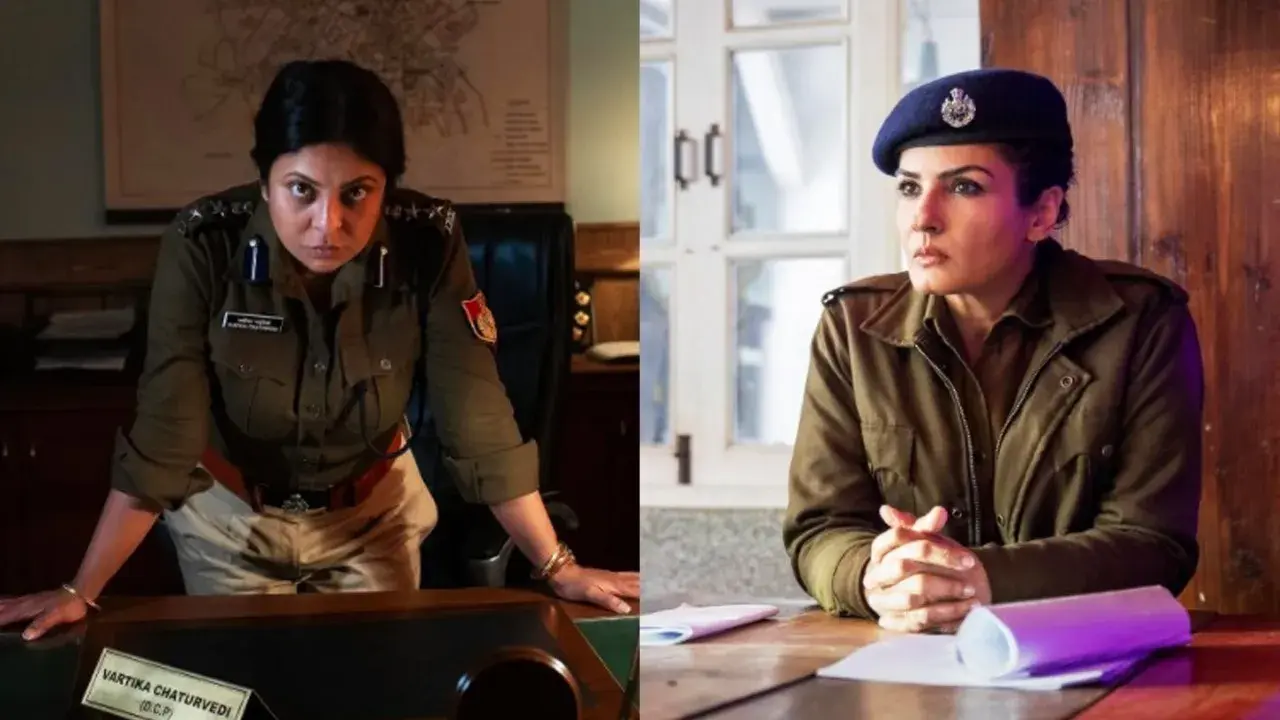 Actress Shefali Shah in web series 'Delhi Crime' and Raveena Tandon in 'Aranyak'