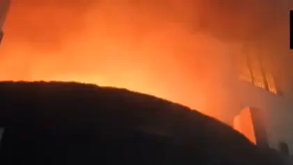 Fire broke out in shoe factory in Agra