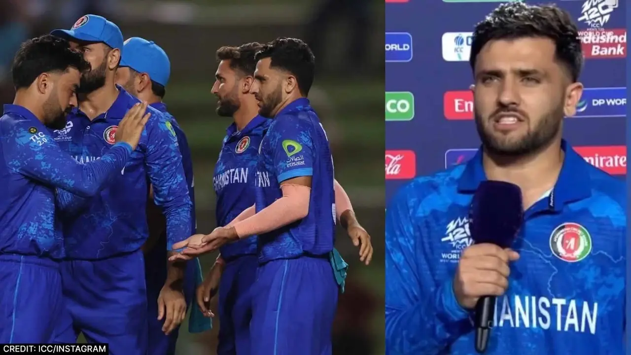 Rashid Khan crashes Fazalhaq Farooqi's post-match interview