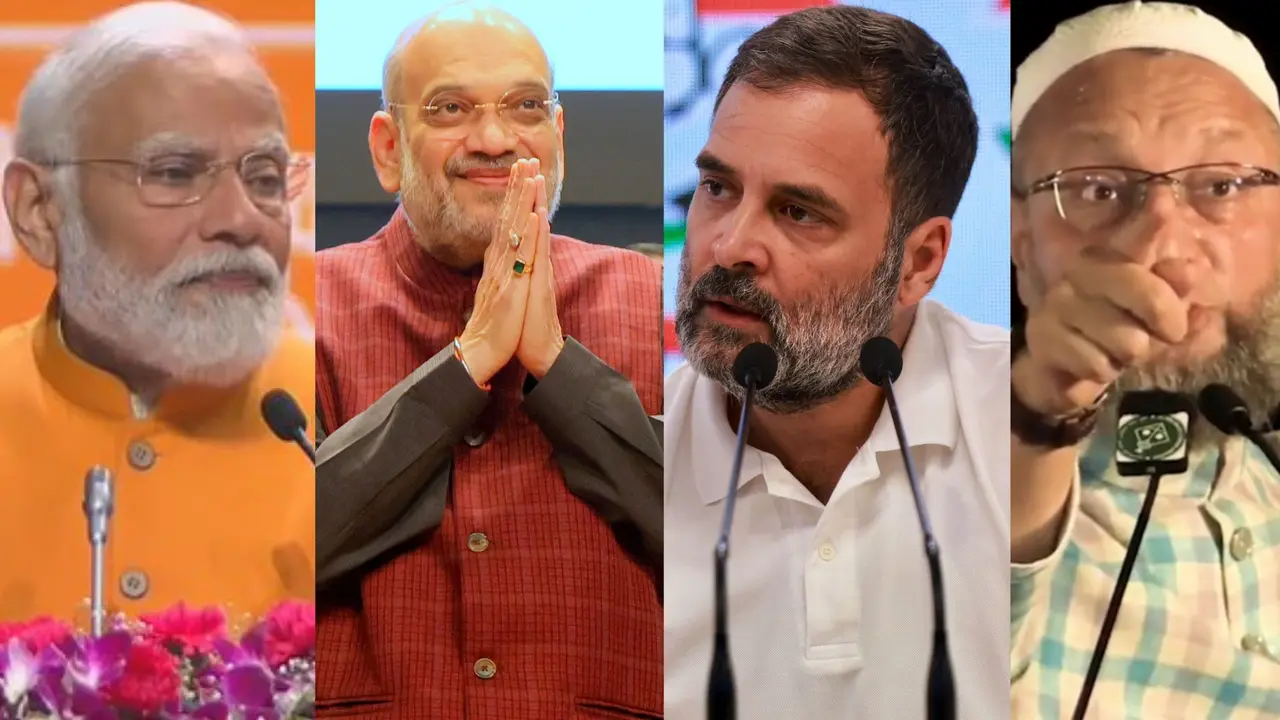 pm modi, amit shah, rahul gandhi, asaduddin owaisi
