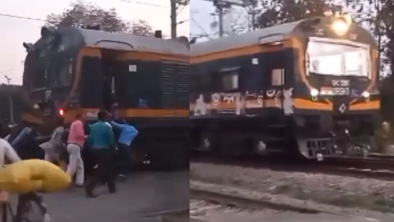 amethi train pushed by railway officers