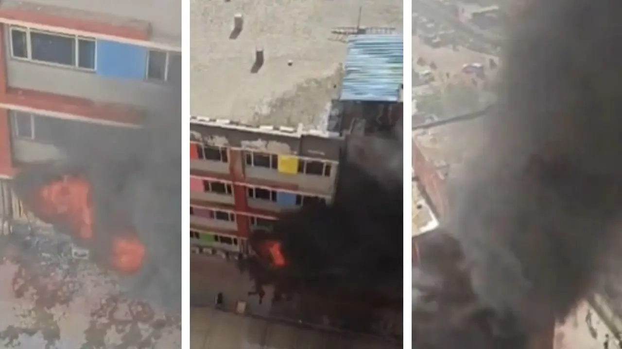 BREAKING: गुरुग्राम के स्कूल में भीषण आग लगने से अफरातफरी, आसमान में उठा धुएं का गुबार, VIDEO gurugram school fire