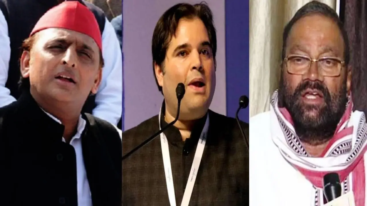 akhilesh yadav, varun gandhi and swami prasad maurya