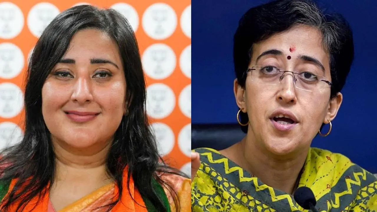 bjp leader bansuri swaraj, delhi minister atishi