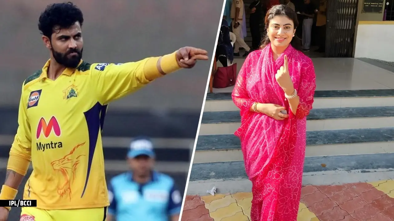 bjp mla from jamnagar rivaba jadeja casts vote