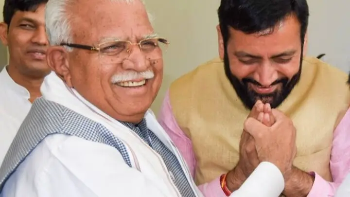 Manohar Lakh Khattar and Naib Singh Saini