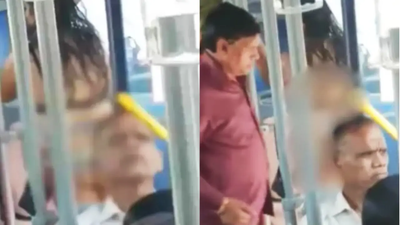 Bikini Girl in Delhi Bus