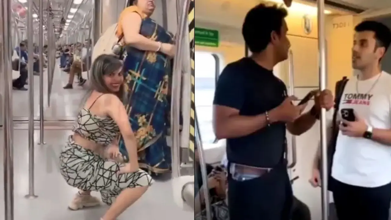 delhi metro viral video