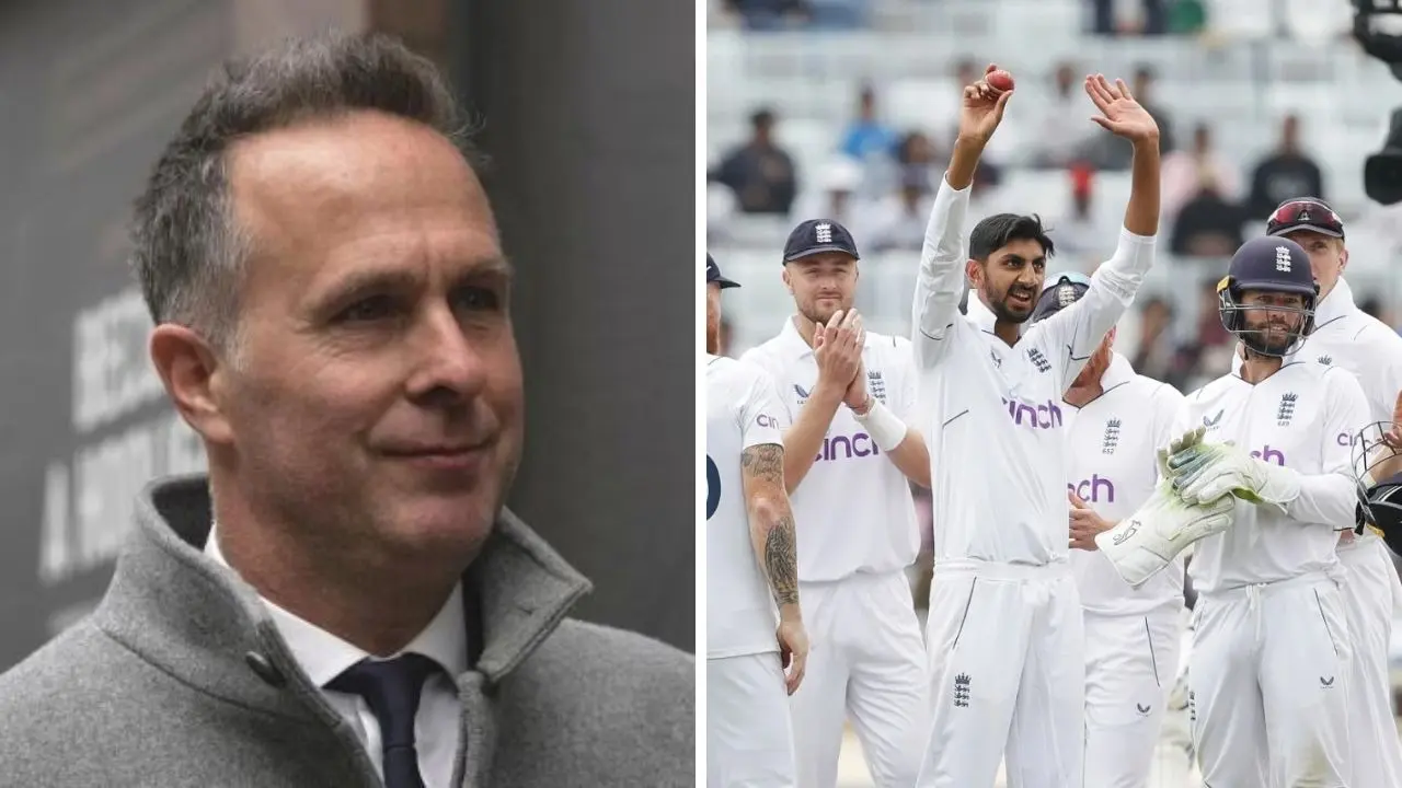 England Former Captain Michael Vaughan & England Team