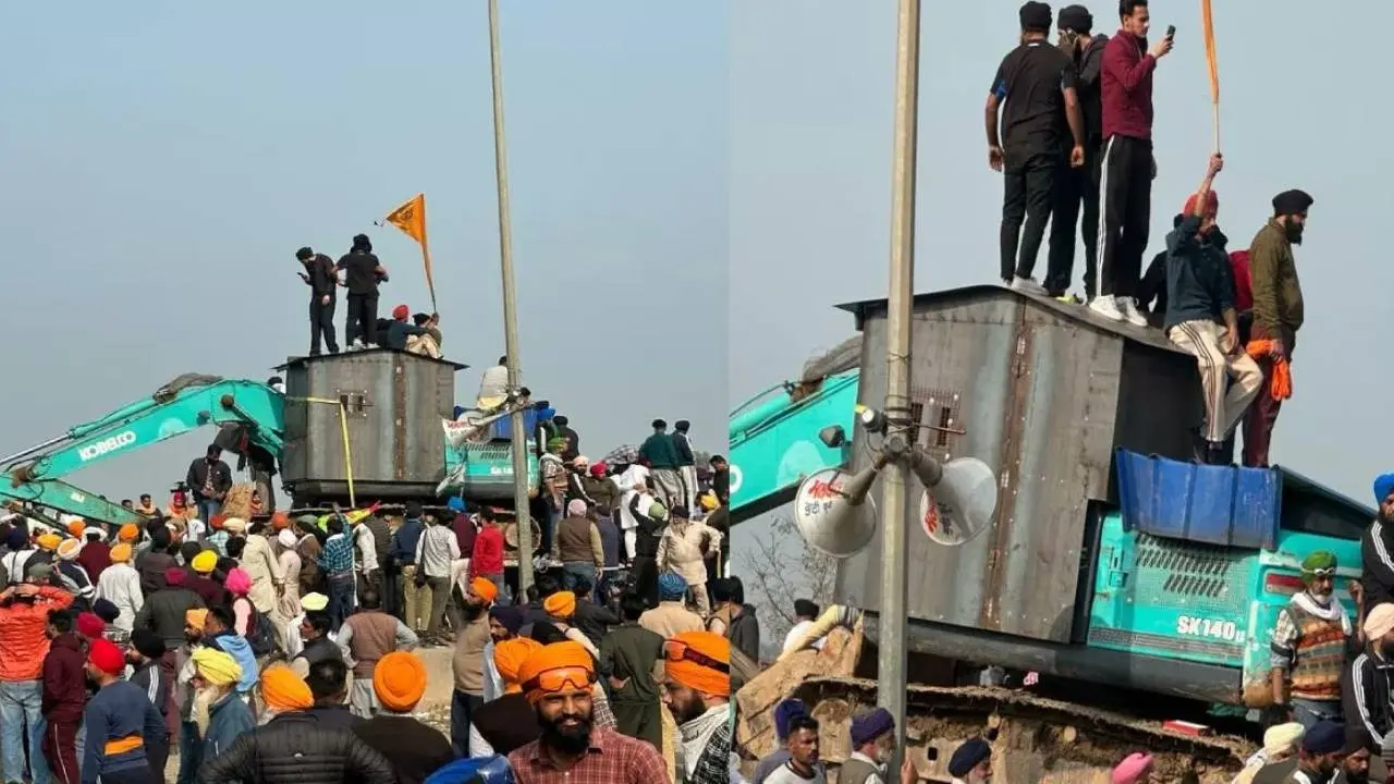 farmers use poclain machine