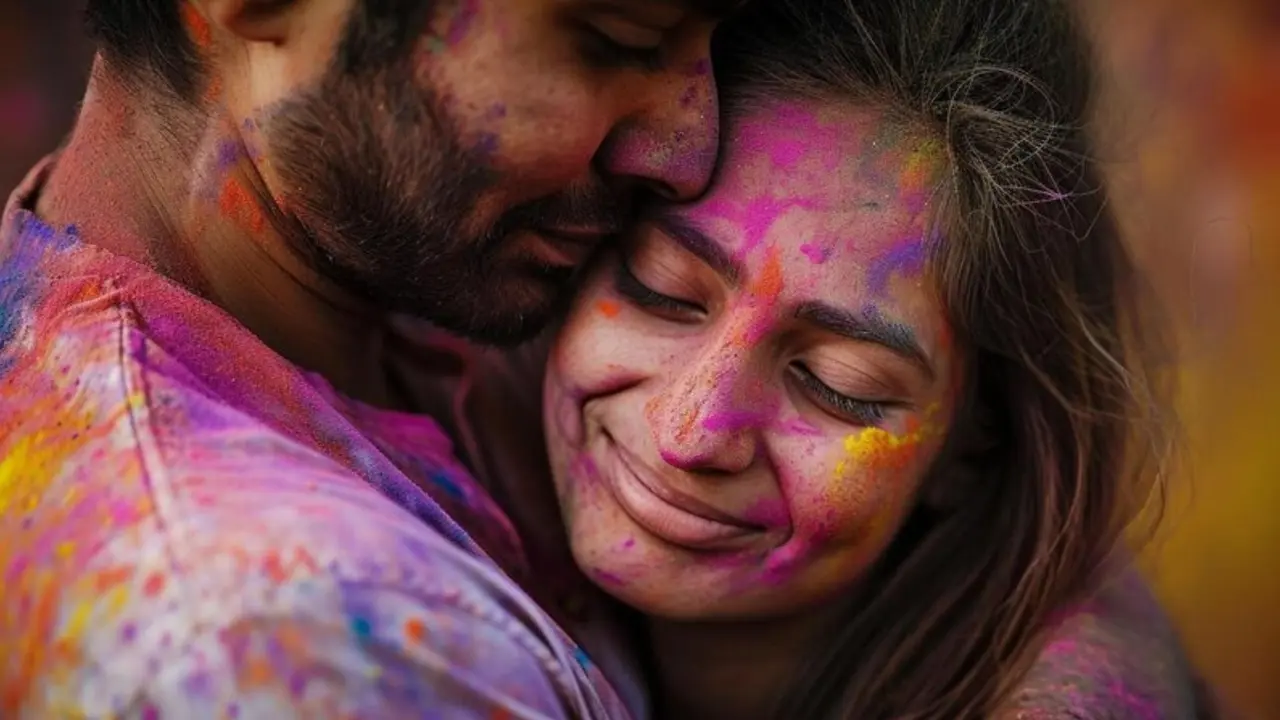 First Holi with partner