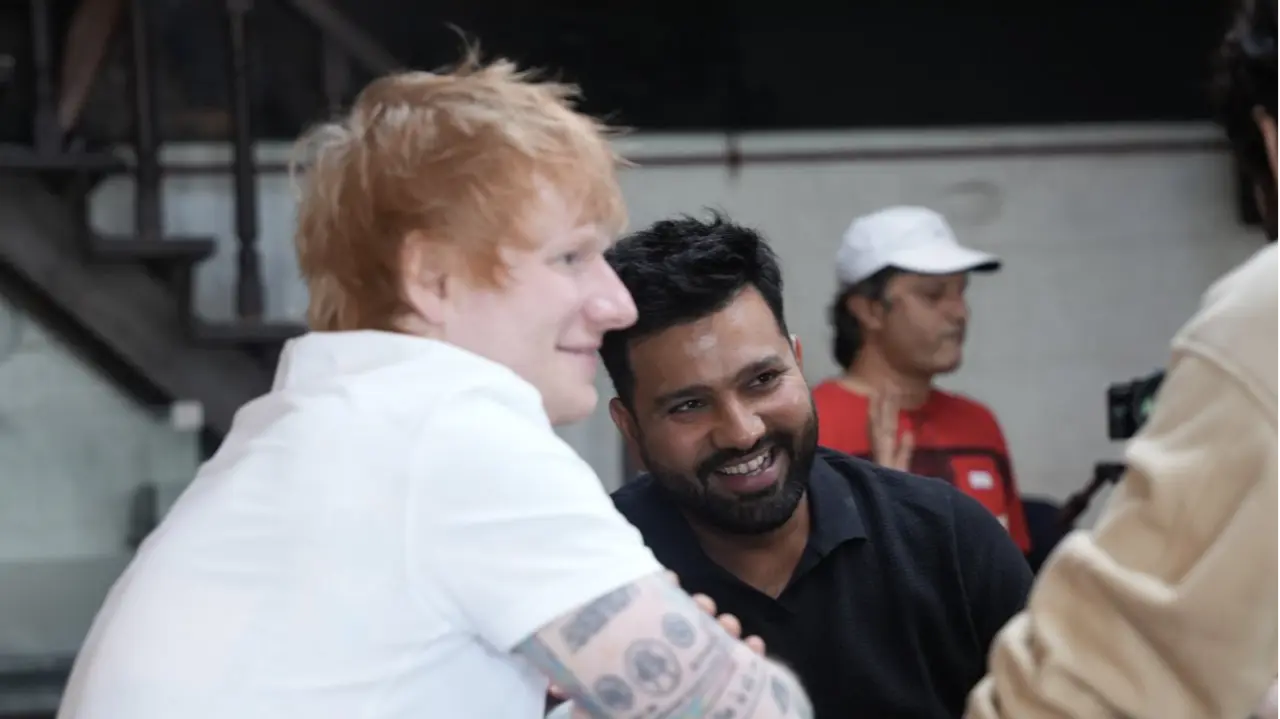 Rohit Sharma and Ed Sheeran