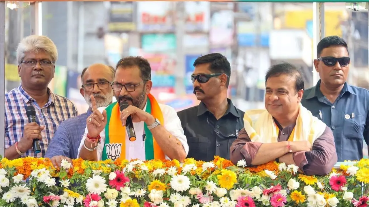 Himanta Biswa Sarma Wayanad road show