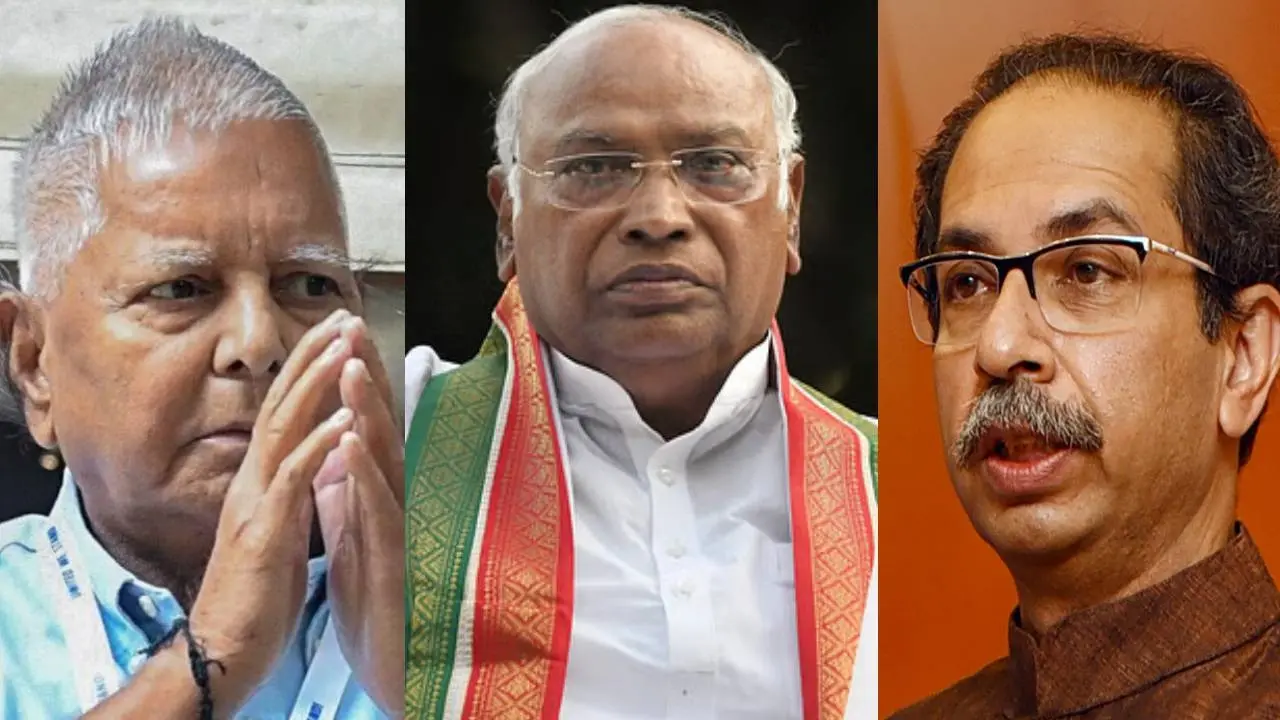 Lalu Yadav, Mallikarjun Kharge and Uddhav Thackeray