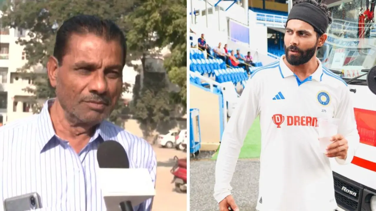 Indian Cricketer Ravindra Jadeja & His Father