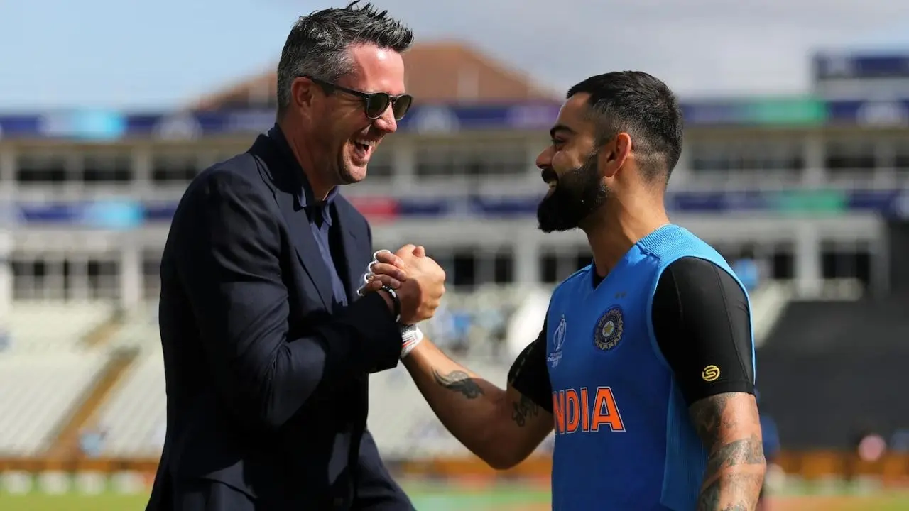 Kevin Pietersen along with Virat Kohli