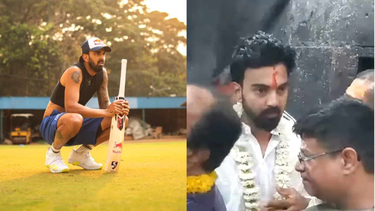 KL Rahul at Mahakaleshwar Temple